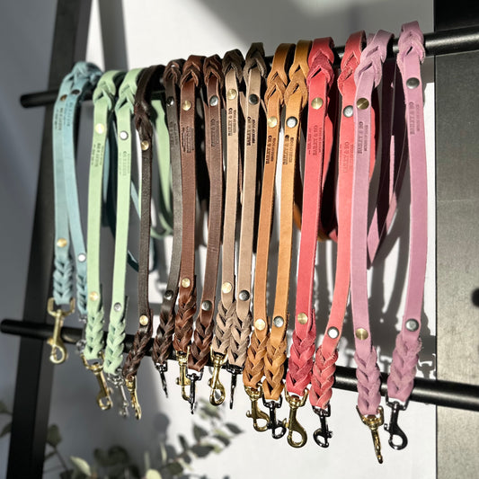 Fat leather hand strap for dog leash Mix &amp; Match | 60cm
